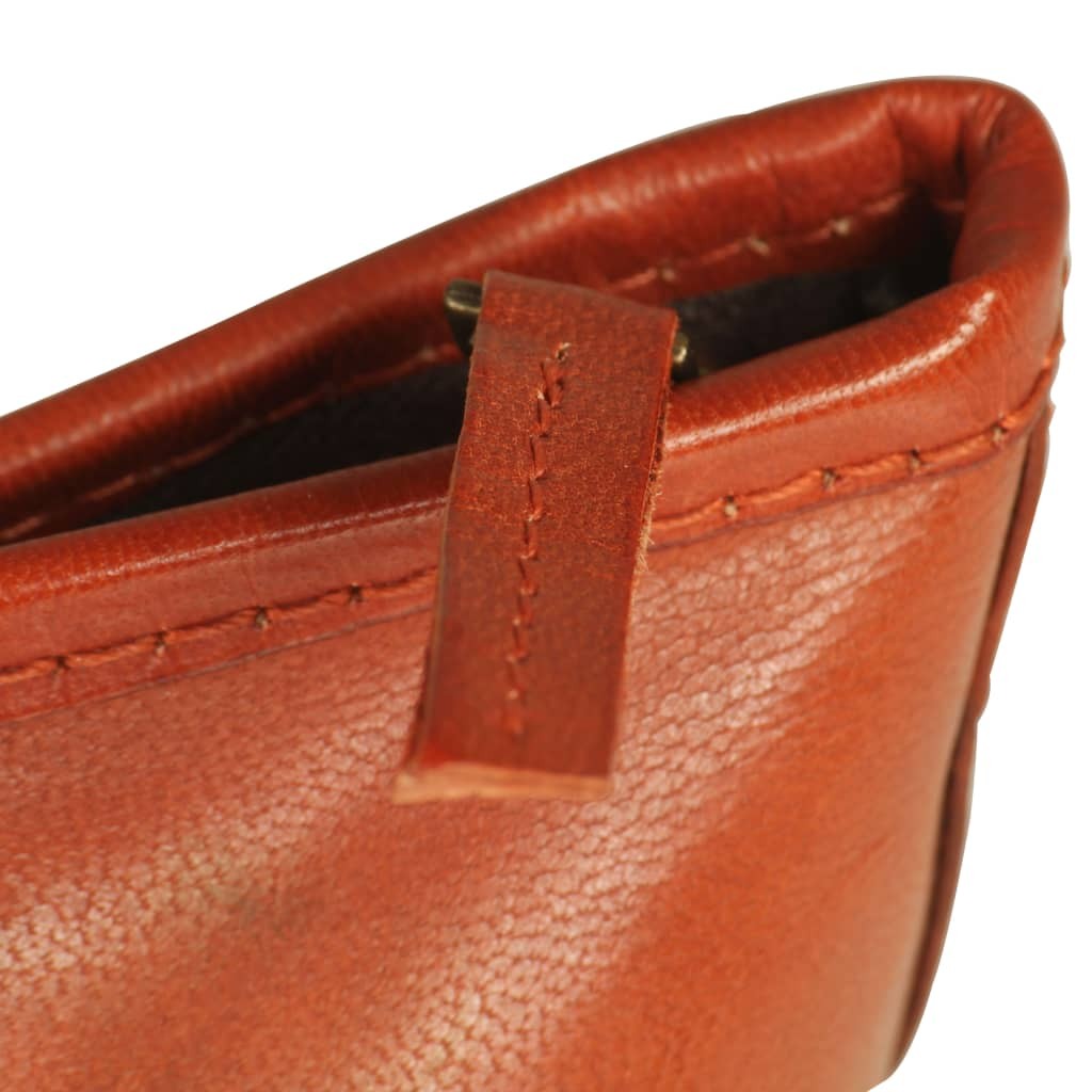 vidaXL Ladies Shopper Bag Real Leather Tan